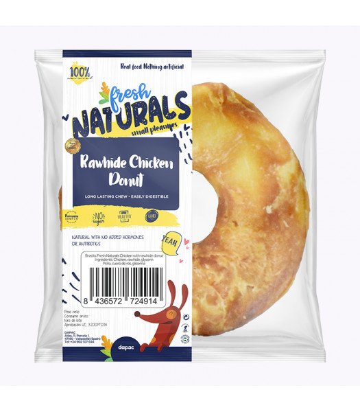 Donuts masticable de pechuga de pollo para perros
